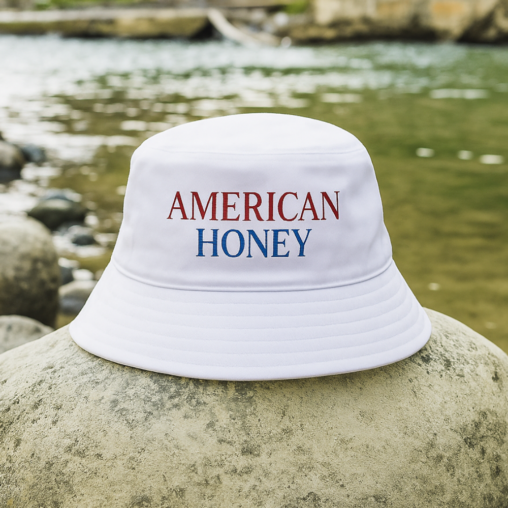 "American Honey" Embroidered Bucket Hat