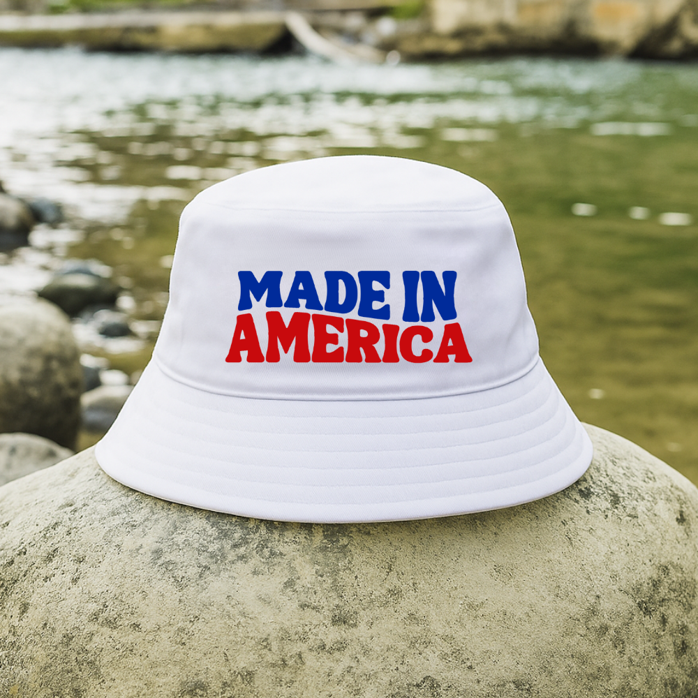 "Made In America" Embroidered Bucket Hat