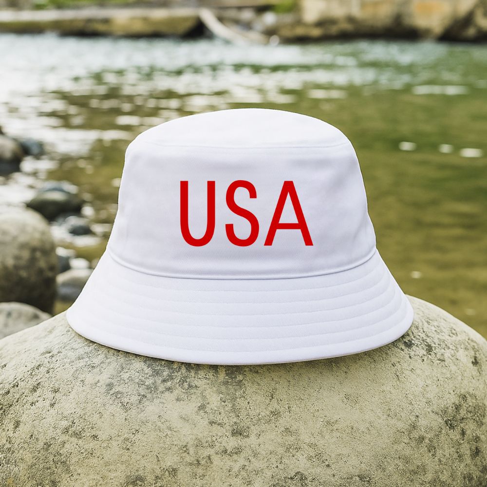 "USA" Embroidered Bucket Hat