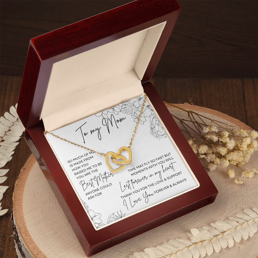 "Mom, My Forever Heart" – Elegant Heart Necklace Gift