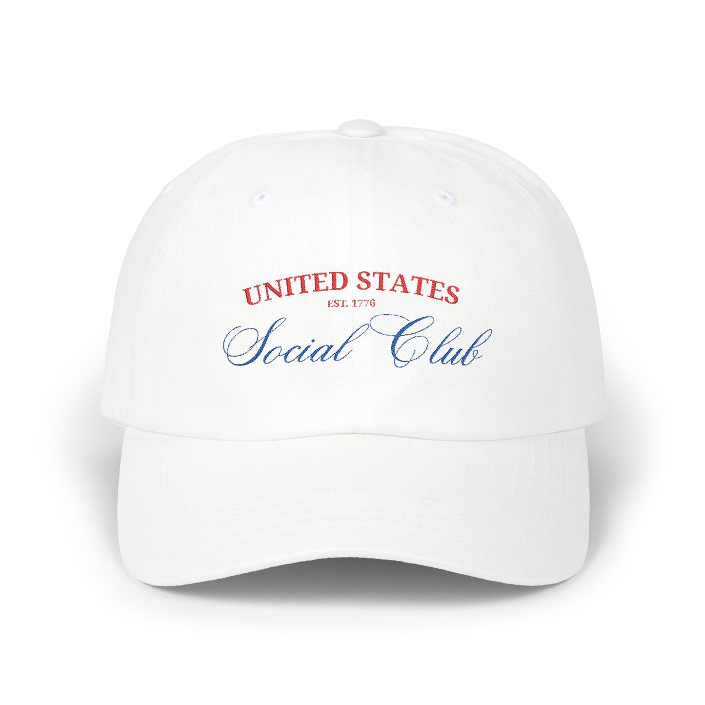 United States Social Club Hat – EST. 1776 Embroidered Baseball Cap