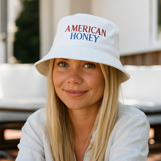 "American Honey" Embroidered Bucket Hat