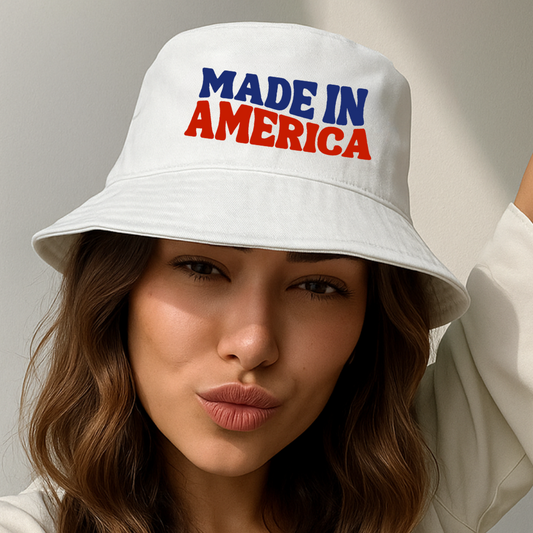 "Made In America" Embroidered Bucket Hat