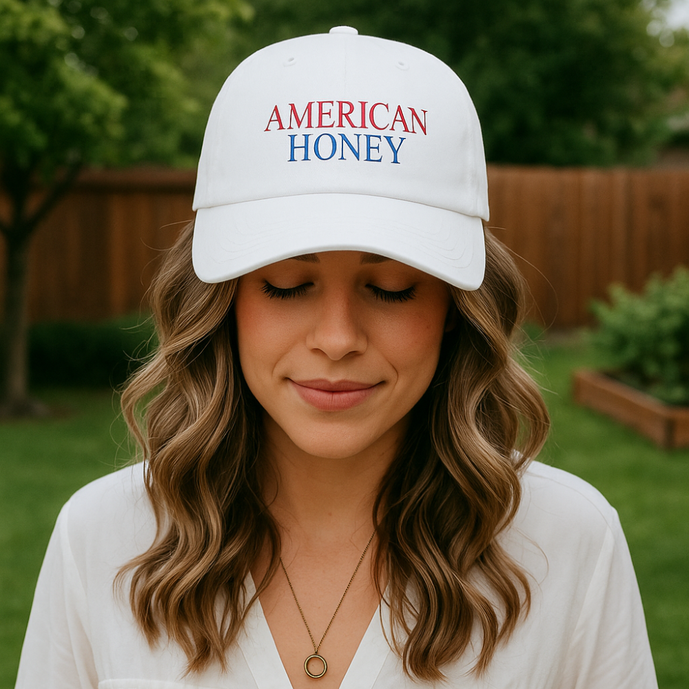 "American Honey" Embroidered Baseball Cap – A Sweet & Stylish Statement