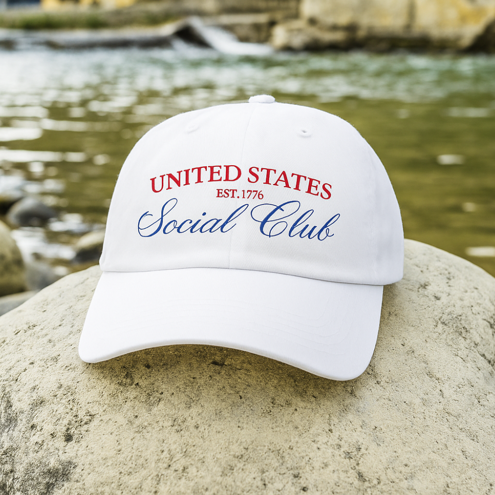 United States Social Club Hat – EST. 1776 Embroidered Baseball Cap