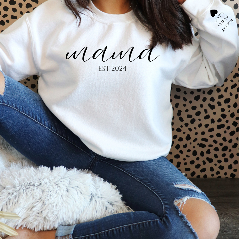 Personalized "Kids' Names on Sleeve" Sweatshirt – A Hug You Can Wear