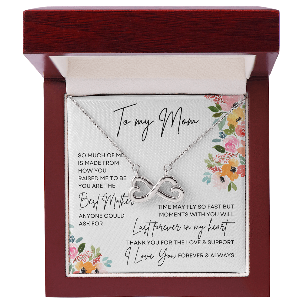 "To My Mom – I Love You Always" Heart Necklace Gift