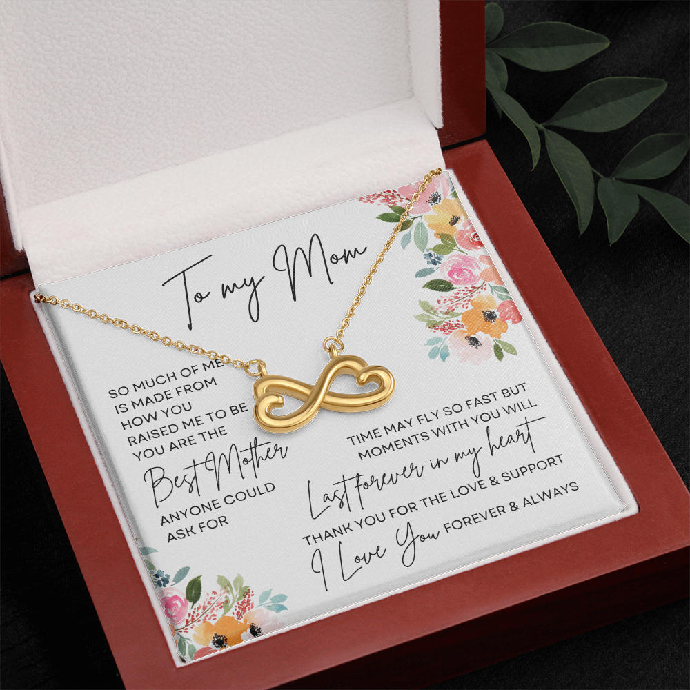 "To My Mom – I Love You Always" Heart Necklace Gift