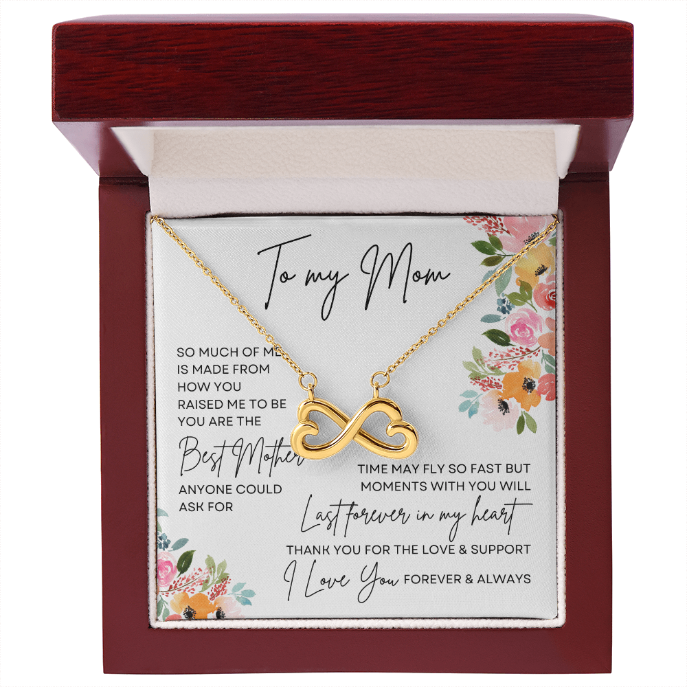 "To My Mom – I Love You Always" Heart Necklace Gift