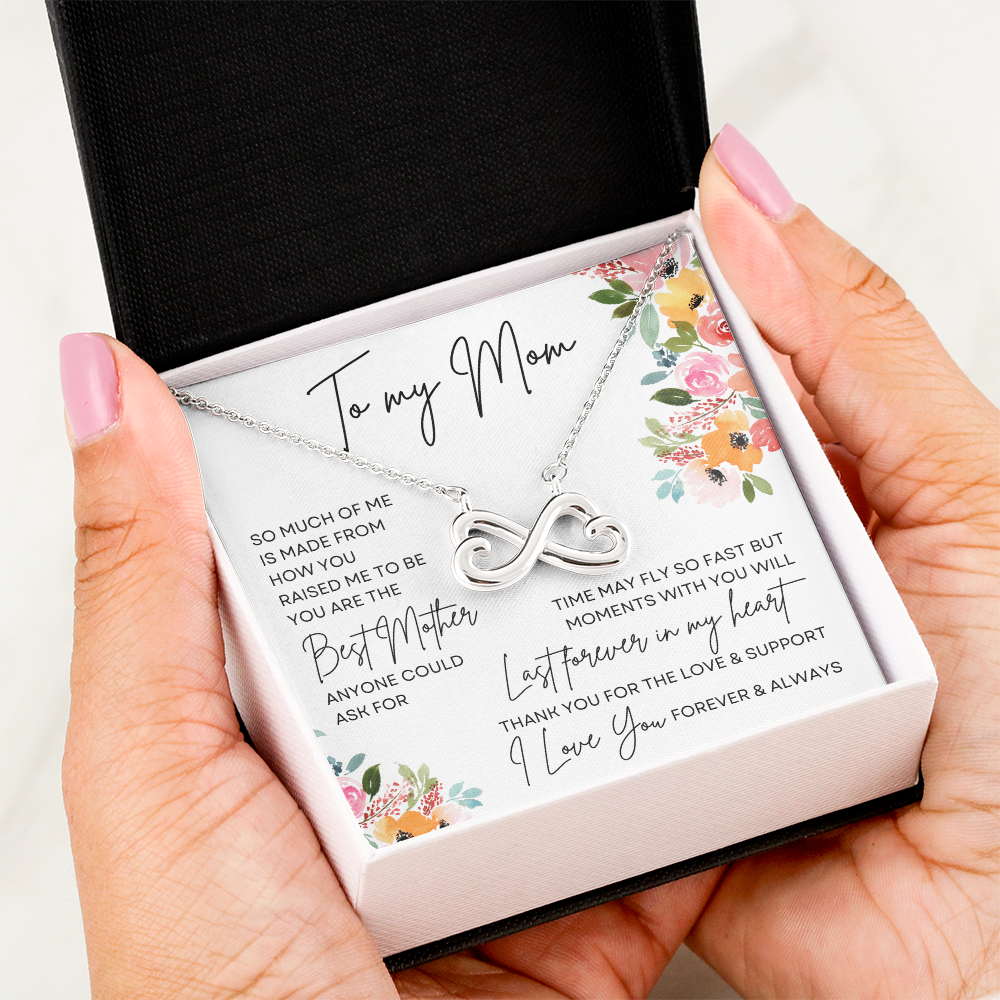 "To My Mom – I Love You Always" Heart Necklace Gift