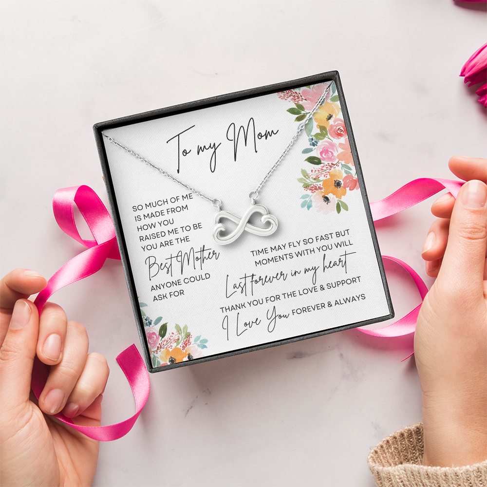 "To My Mom – I Love You Always" Heart Necklace Gift