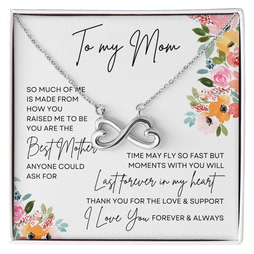 "To My Mom – I Love You Always" Heart Necklace Gift