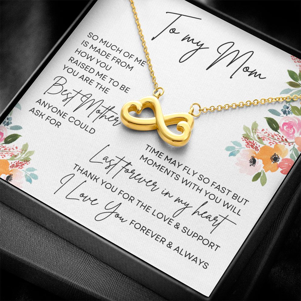 "To My Mom – I Love You Always" Heart Necklace Gift