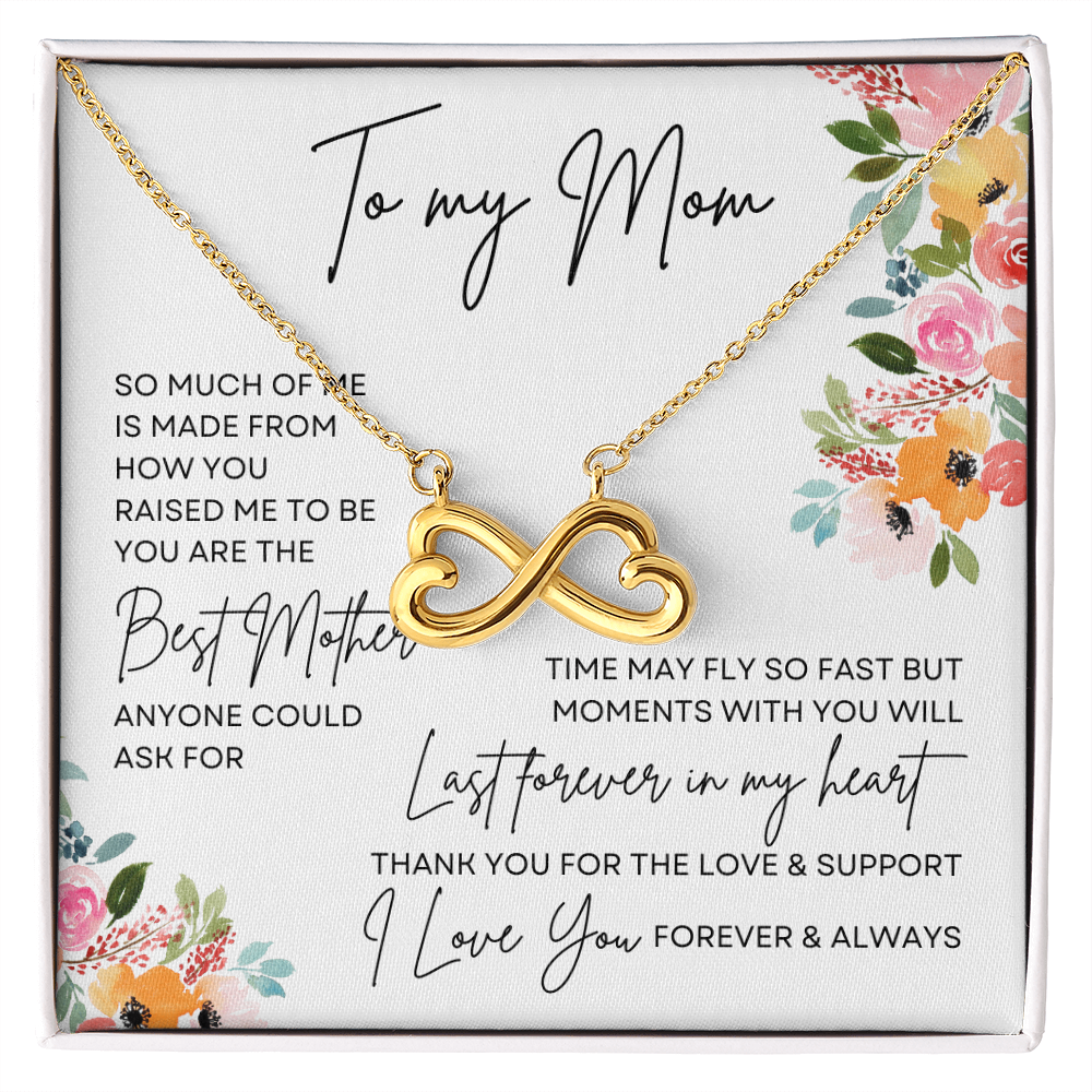 "To My Mom – I Love You Always" Heart Necklace Gift
