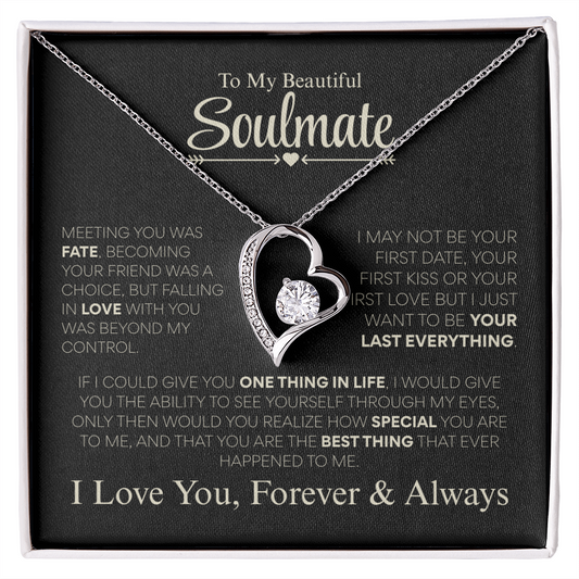 Forever & Always" Heart Pendant Necklace