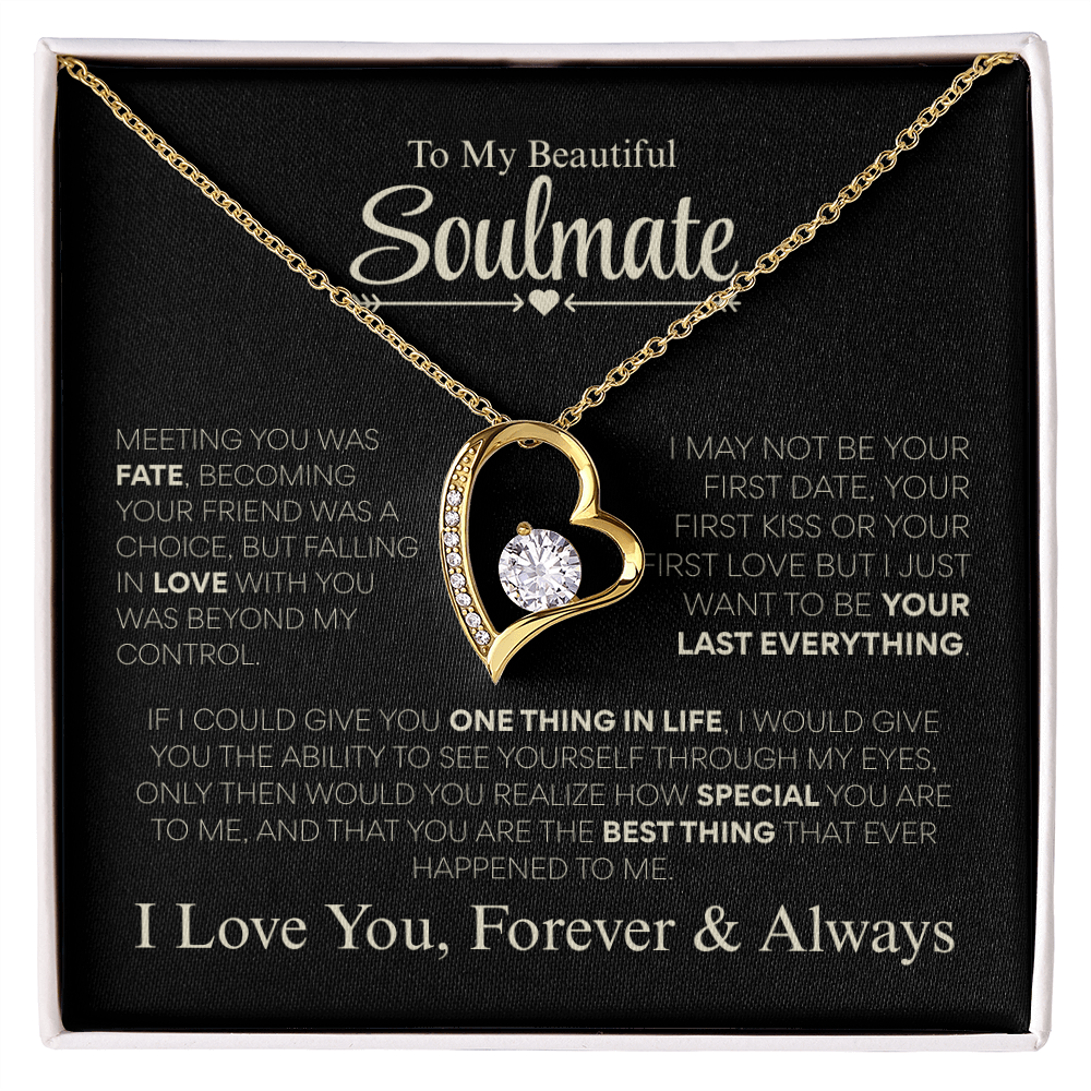 Forever & Always" Heart Pendant Necklace