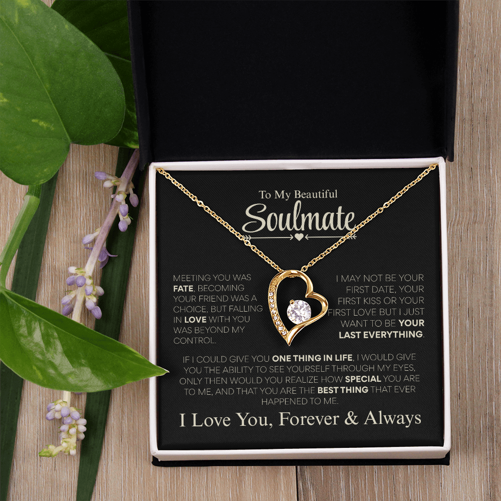 Forever & Always" Heart Pendant Necklace