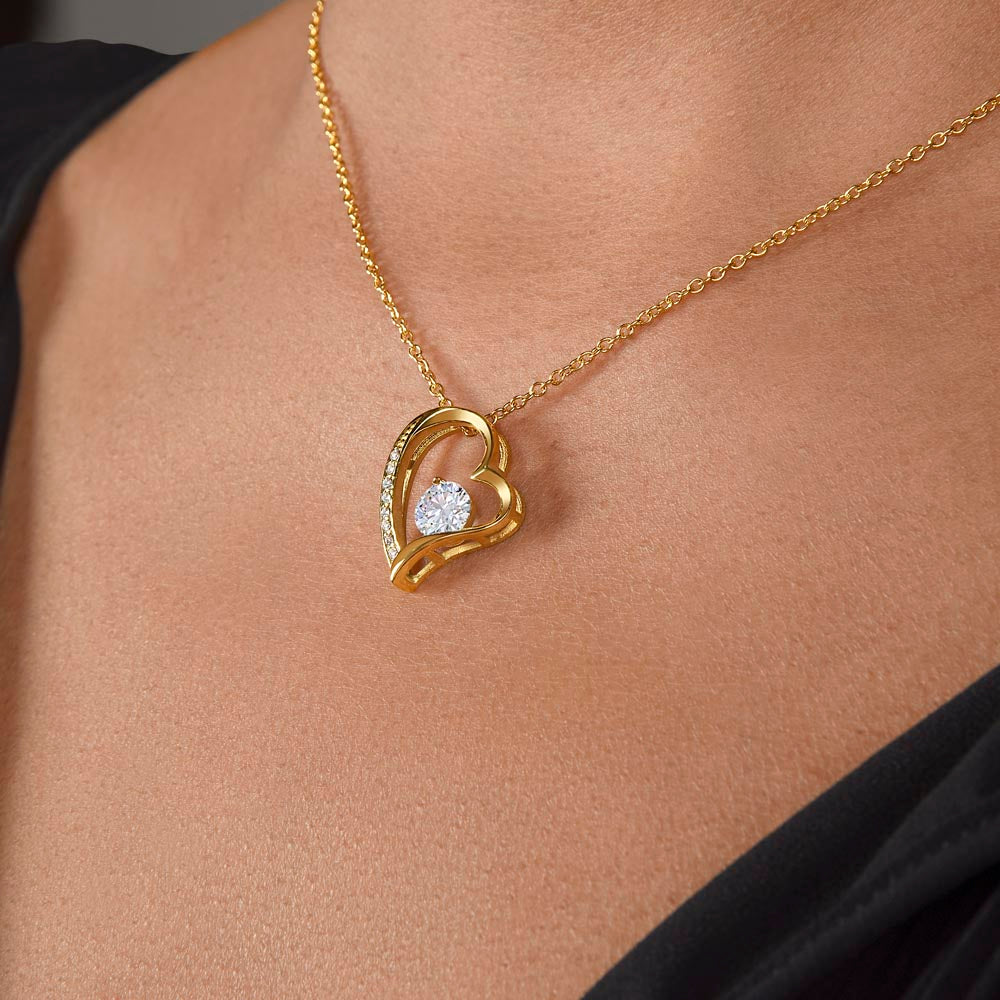 Forever & Always" Heart Pendant Necklace