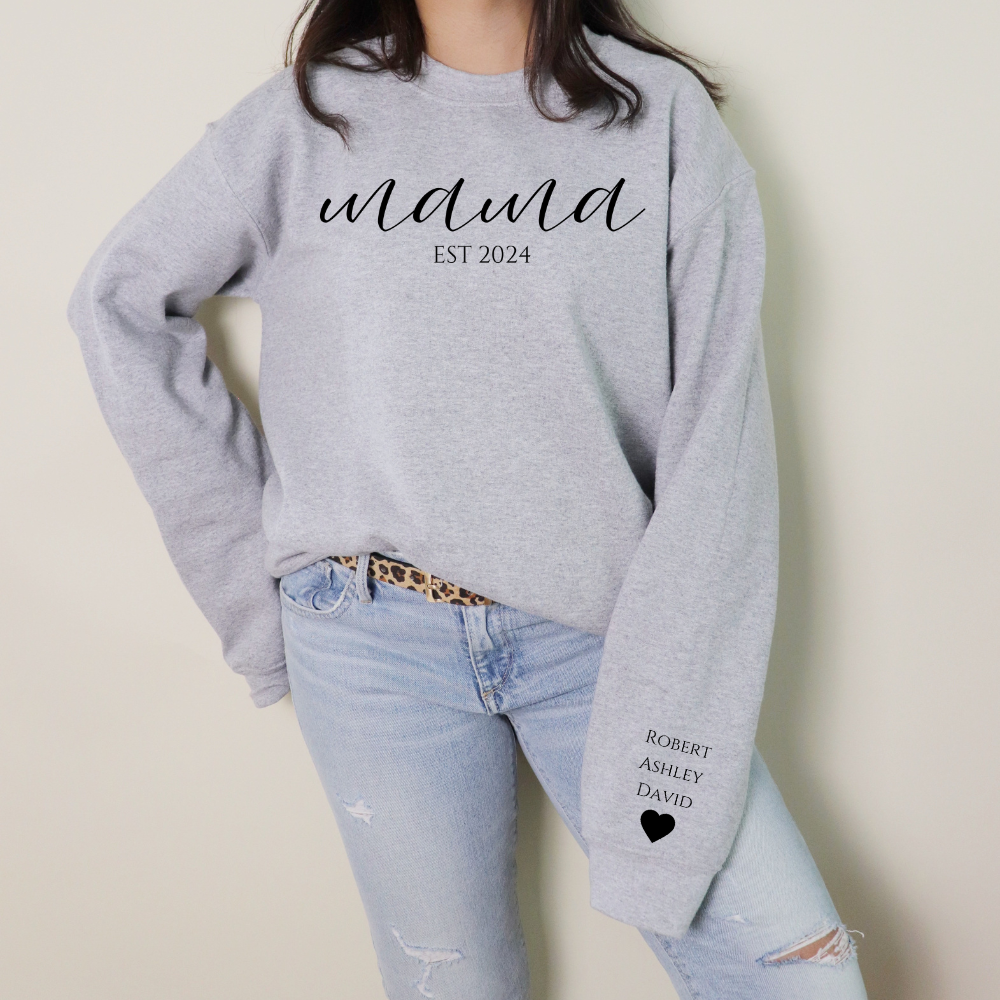 Personalized "Kids' Names on Sleeve" Sweatshirt – A Hug You Can Wear