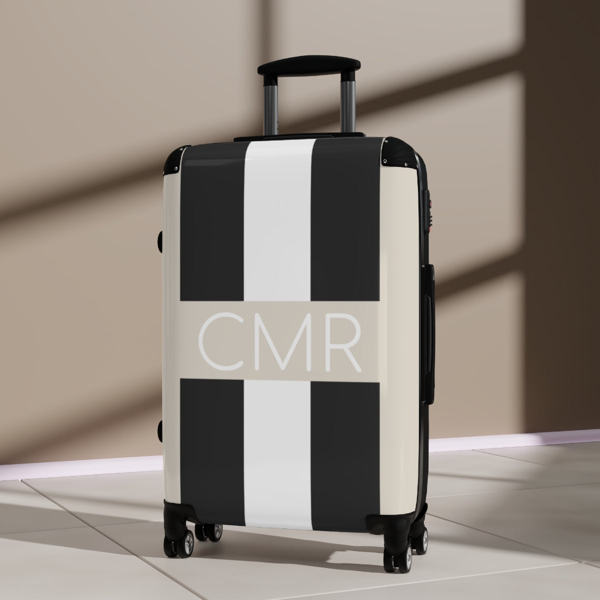 Personalized Striped Hard Shell Luggage