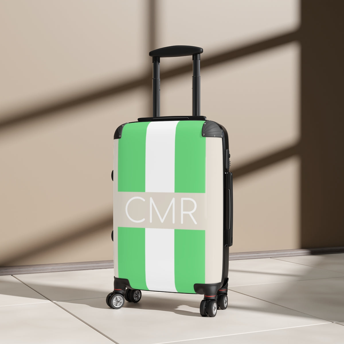 Personalized Striped Hard Shell Luggage