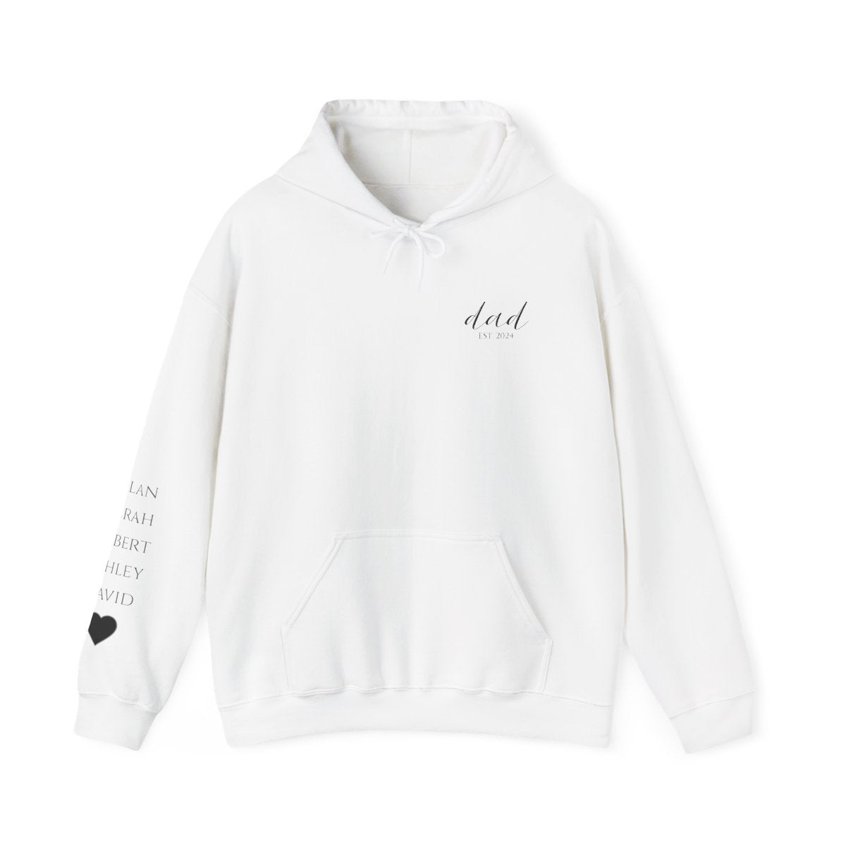 Custom Dad Hoodie – Personalized with Kids’ Names & Established Year