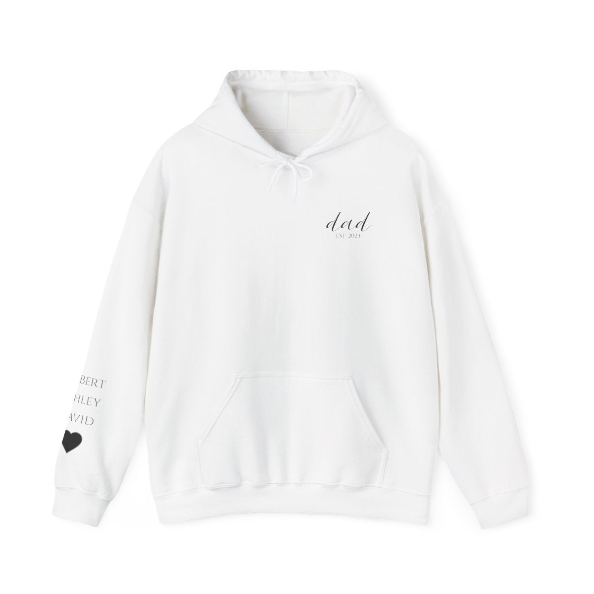 Custom Dad Hoodie – Personalized with Kids’ Names & Established Year